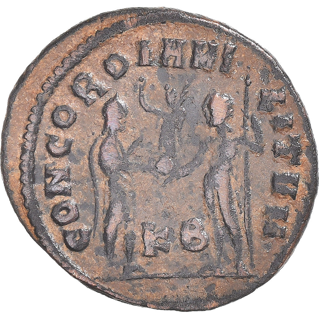 Moneda,
Constantino I,
Æ radiate