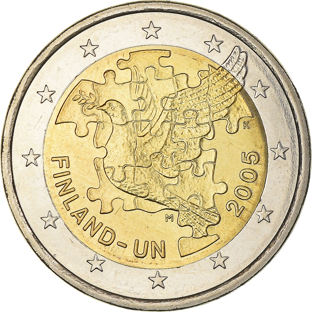 Finlandia,
2 euros,
60.º aniversario