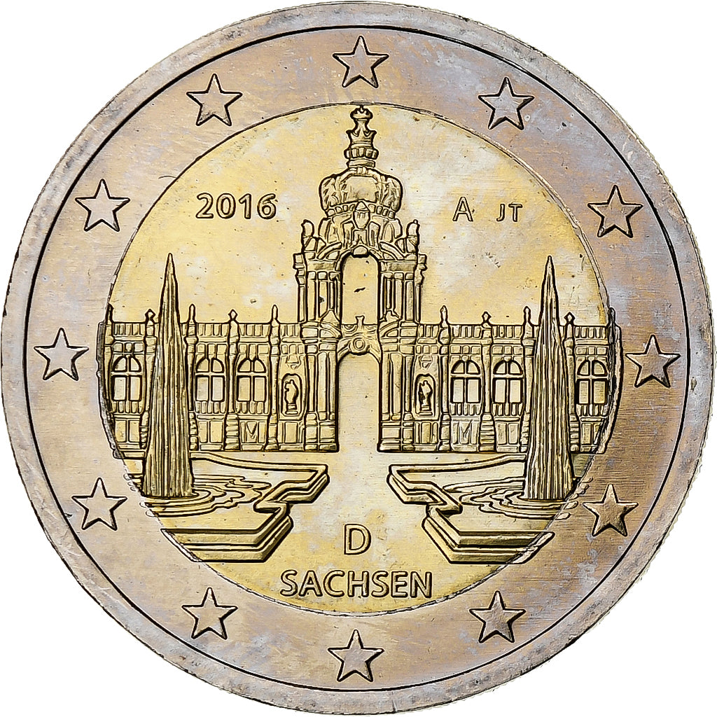 ALEMANIA - REPÚBLICA FEDERAL,
2 euros,
Sajonia