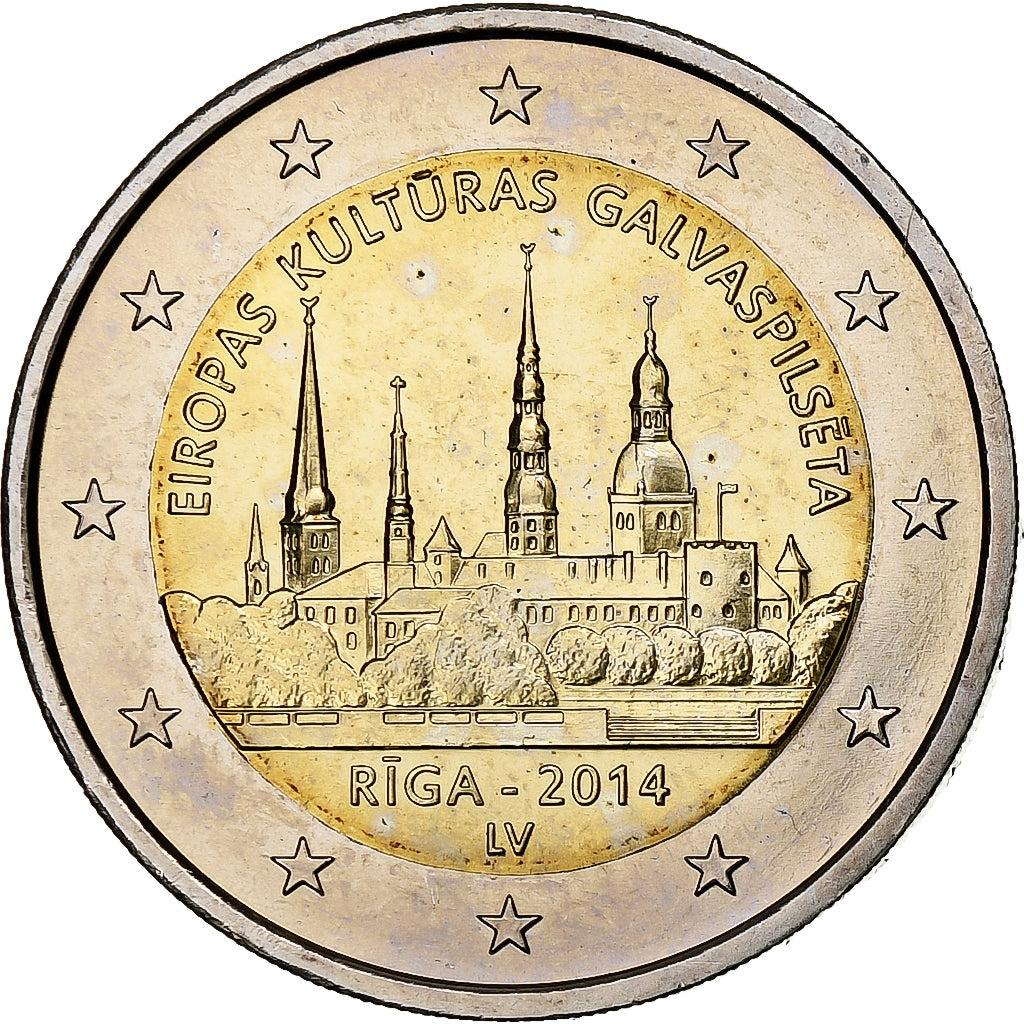Letonia,
2 euros,
Eiropas Kulturas Galvaspilseta