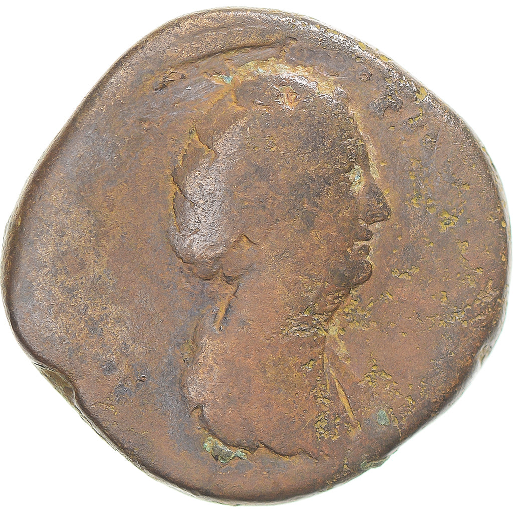 Acuñar,
Diva Faustina I,
Sestercio