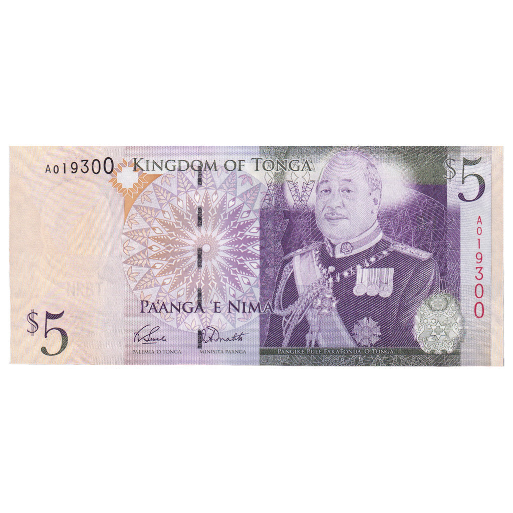 billete de banco,
Tonga,
5 Pa'anga