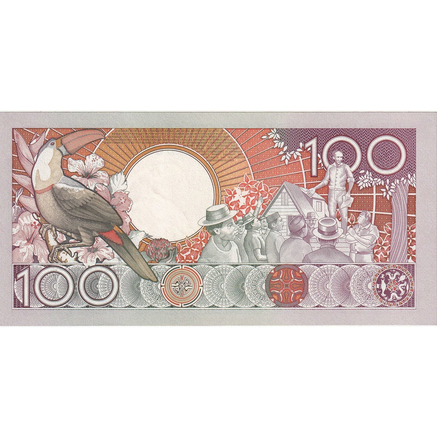 Surinam,
100 florines,
1986