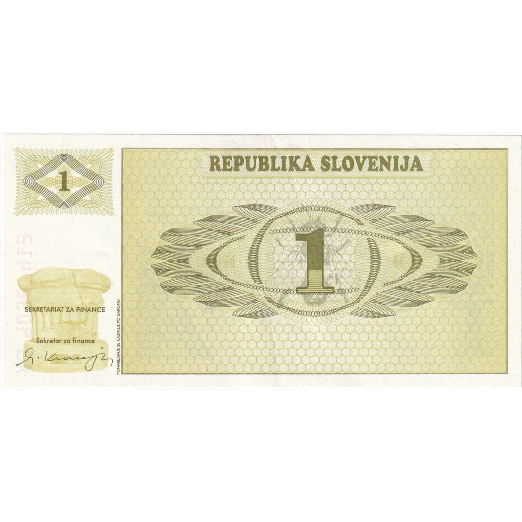 Eslovenia,
1 (Tolar),
KM:1a