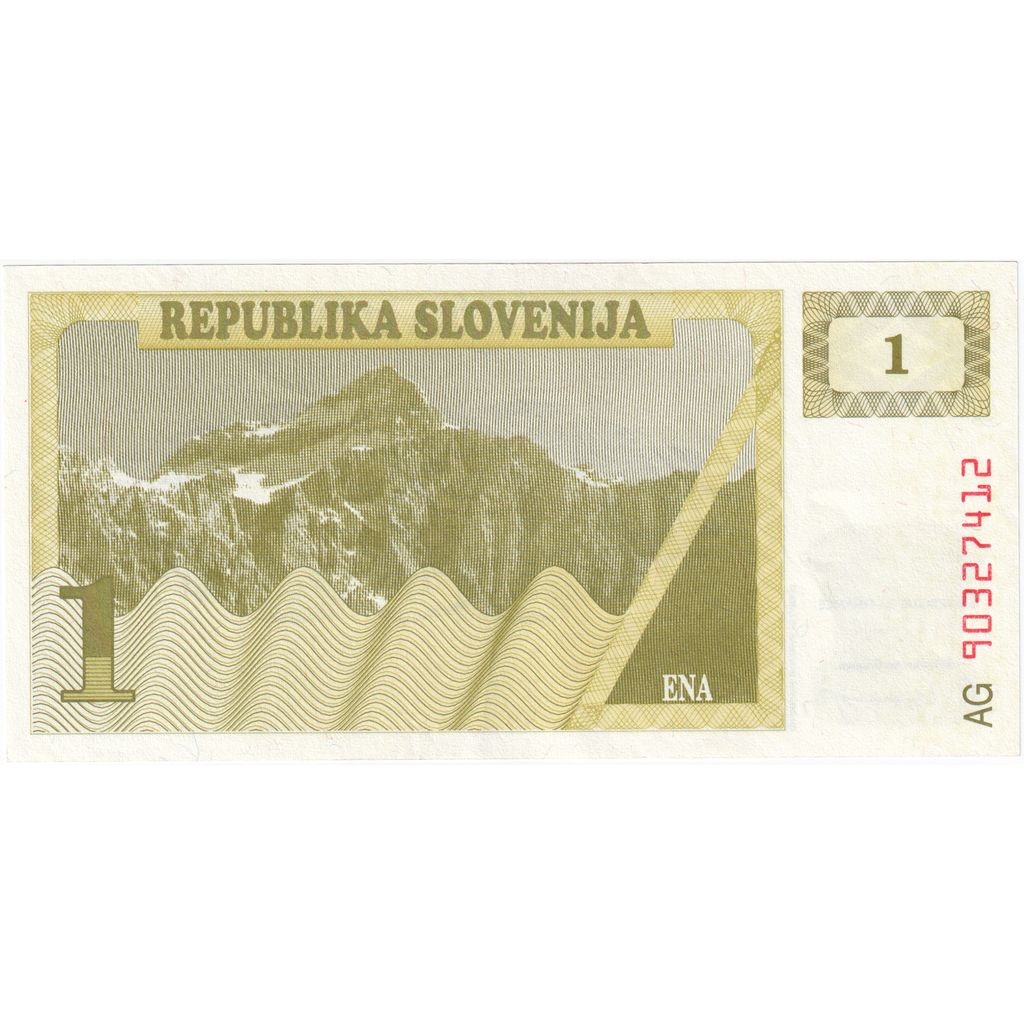 Eslovenia,
1 (Tolar),
KM:1a