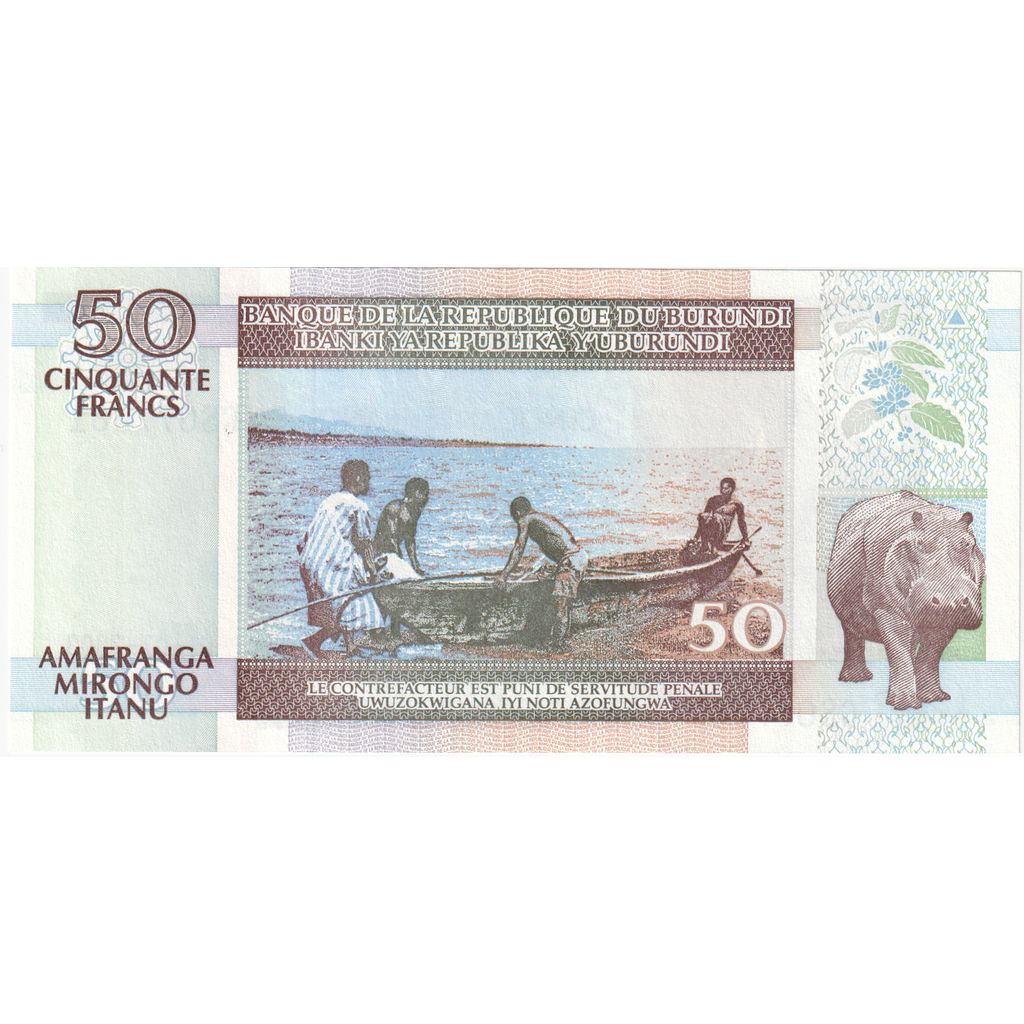 Burundi,
50 francos,
2003-07-01