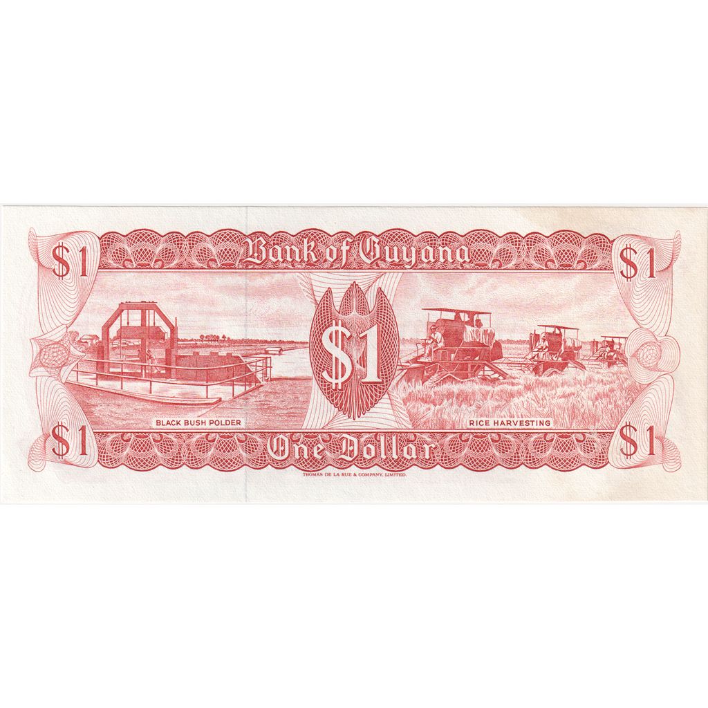 Guyana,
1 dólar,
SIN CERTIFICACIÓN (65-70)