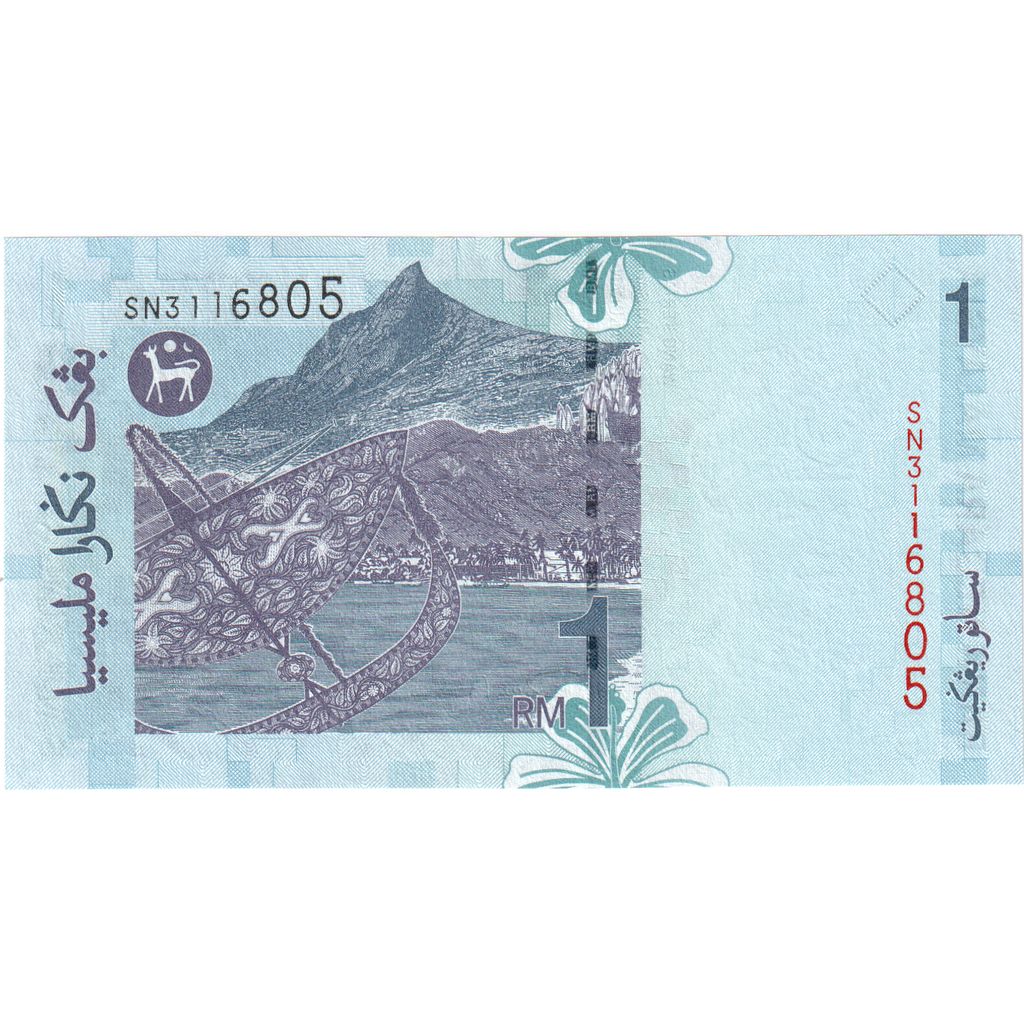 Malasia,
1 ringgit,
UNC(65-70)