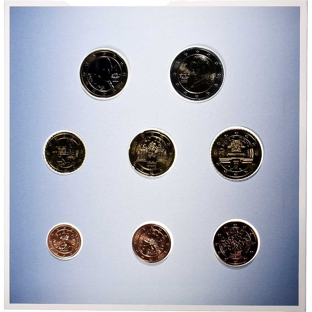 Austria,
Lote de 1 ct. - 2 euros,
2014