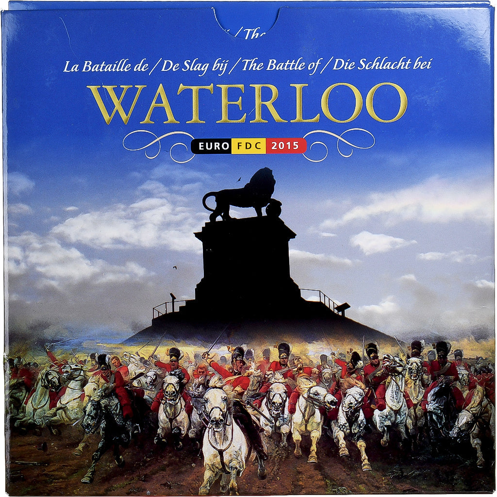 Bélgica,
Conjunto 1 ct. - 2 euros + ficha,
Bataille de Waterloo