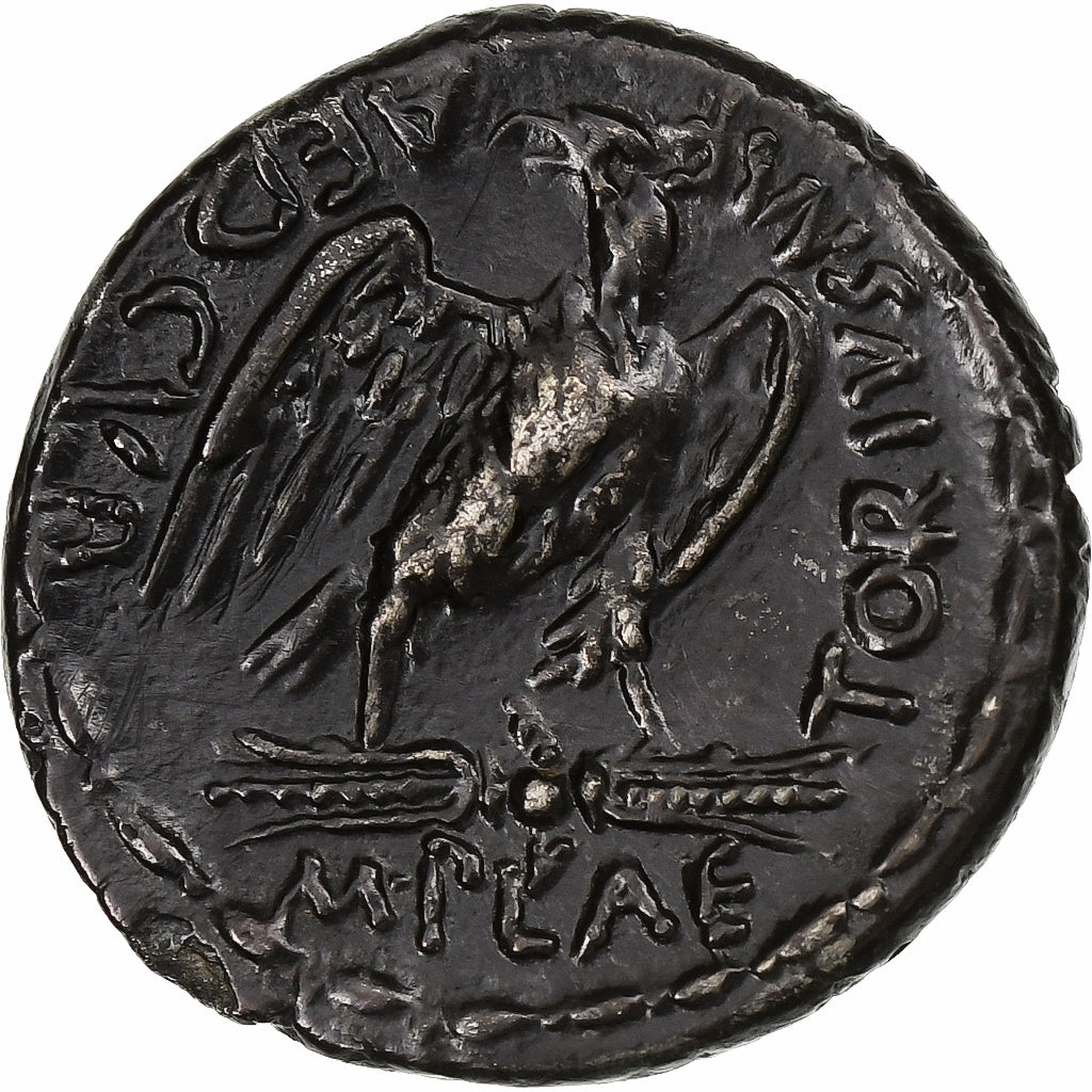 Plaetoria,
Denario,
67 a.C.