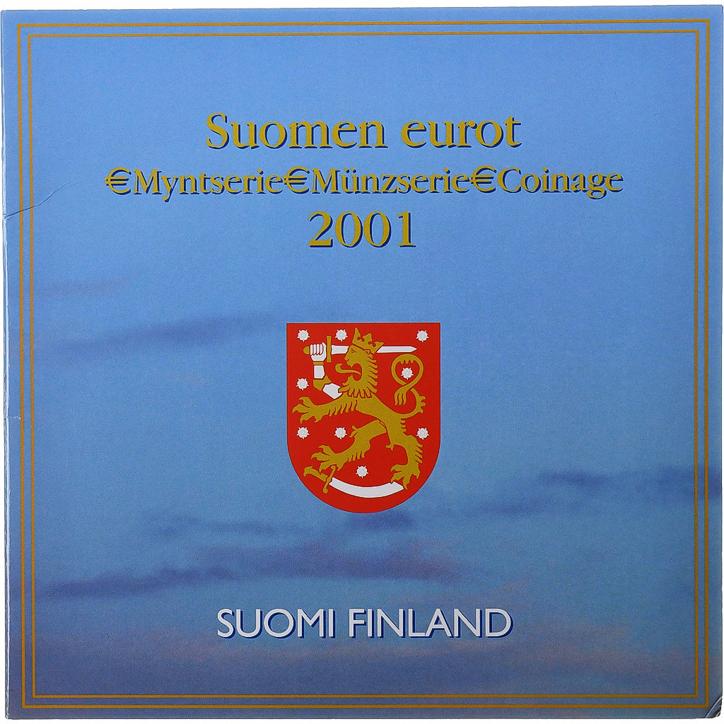 Finlandia,
Lote de 1 c. - 2 euros,
2001