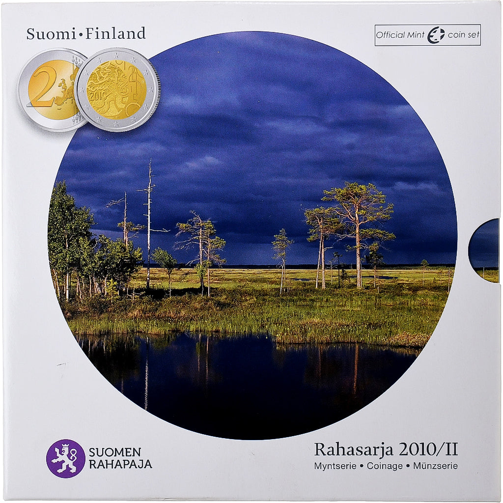 Finlandia,
Set de 1 unidad - 2 euros + 2 €,
2010