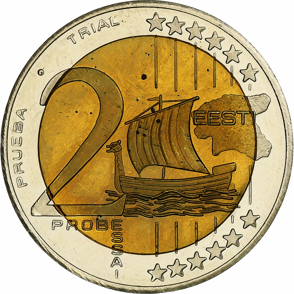 Estonia,
2 euros,
Patrones de fantasía del euro