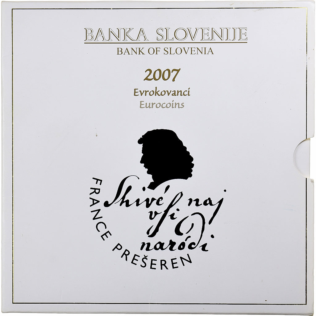 Eslovenia,
1 céntimo a 2 euros,
Francia Prešeren