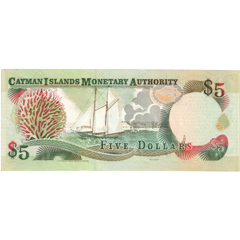 Islas Caimán,
5 dólares,
SIN CUPÓN (65-70)
