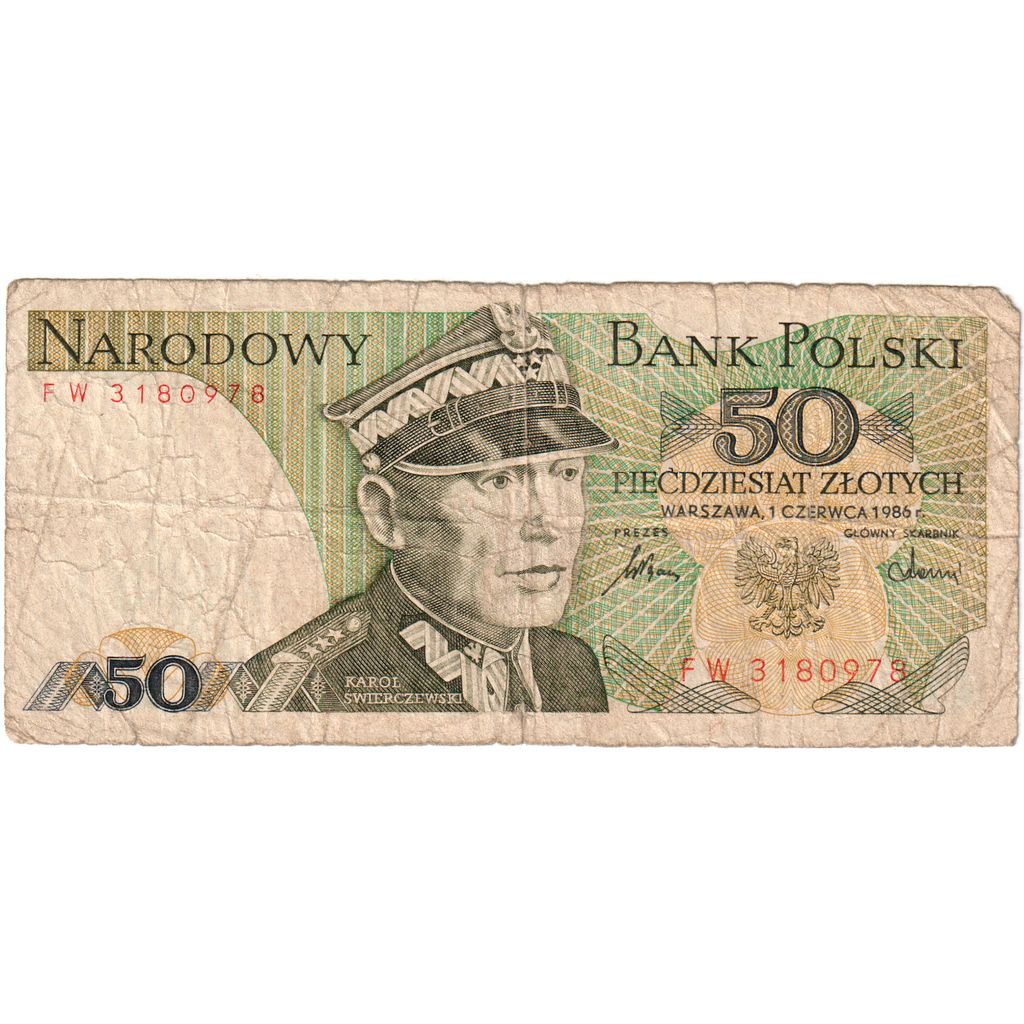 Polonia,
50 zlotych,
1986-06-01