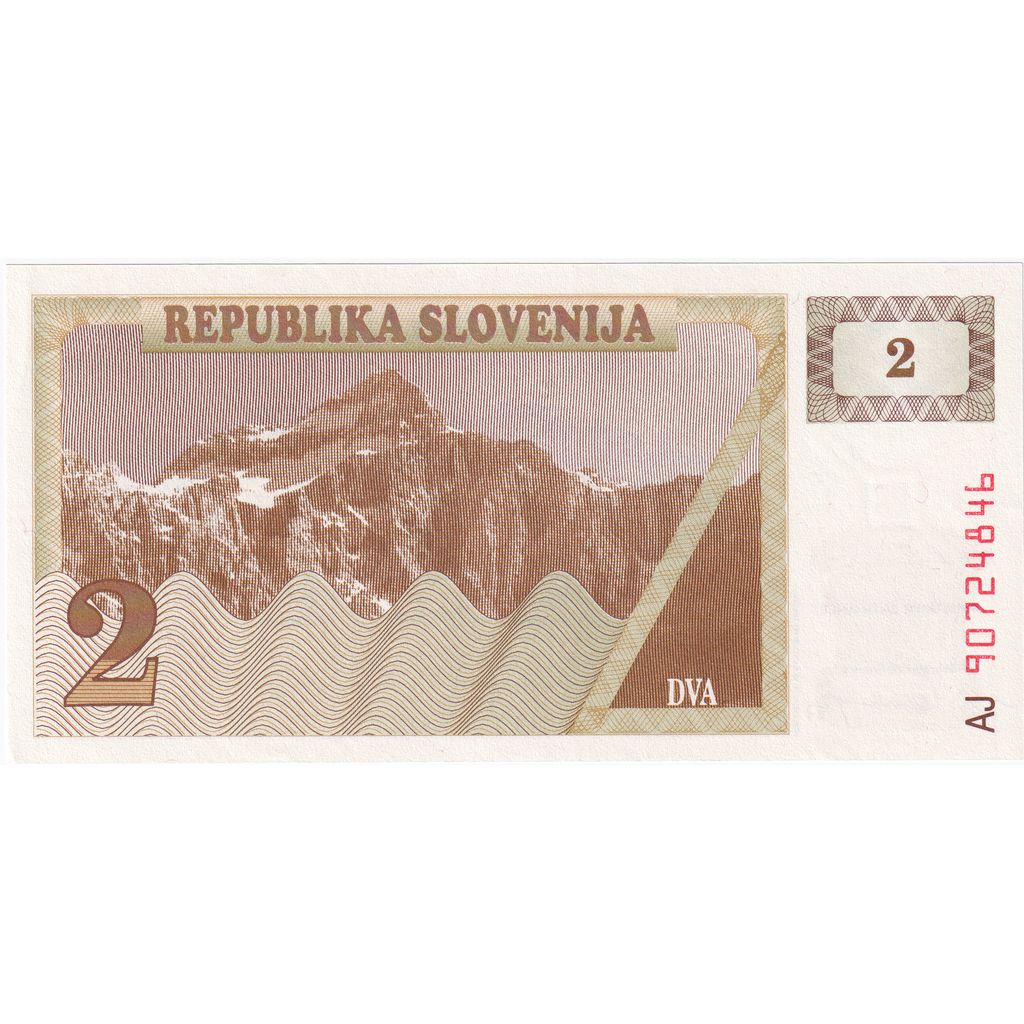 Eslovenia,
2 (Tolarjev),
UNC(65-70)