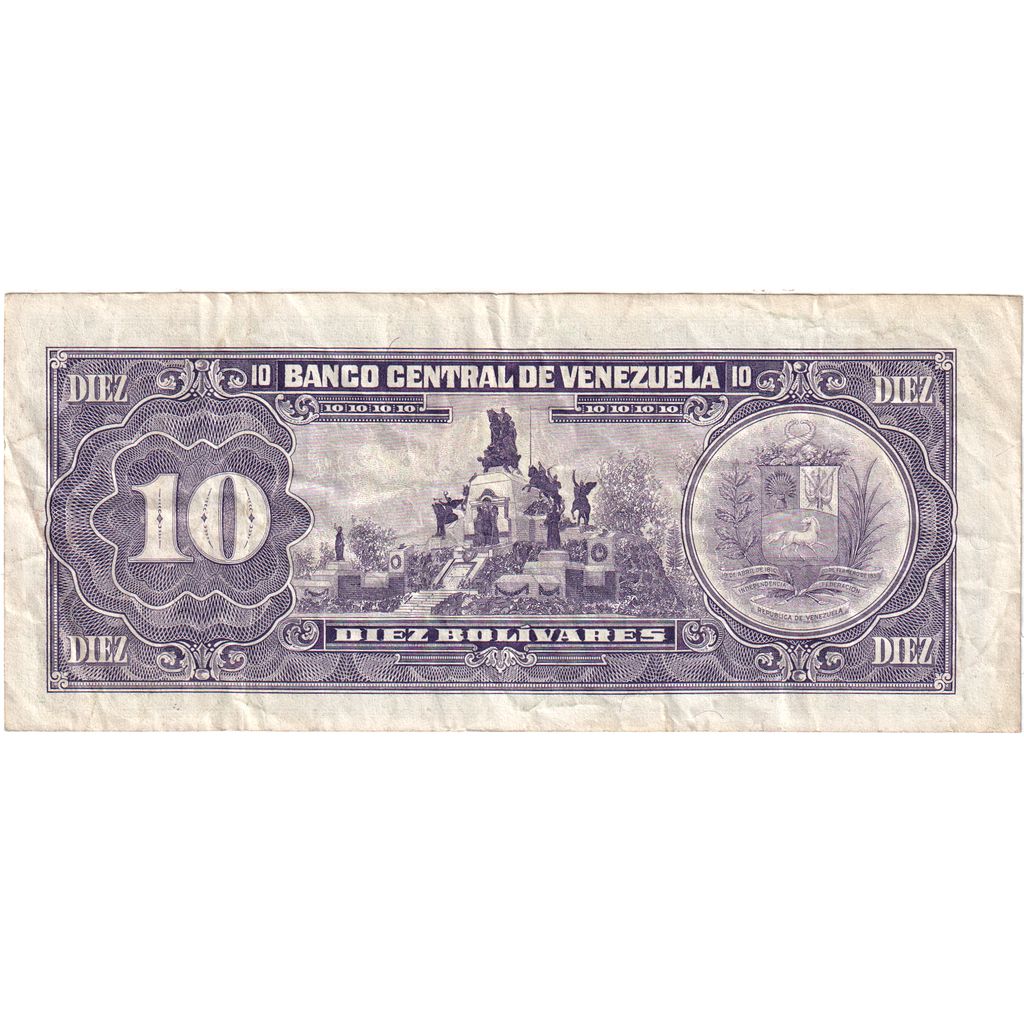 Venezuela,
10 bolívares,
1990-05-31