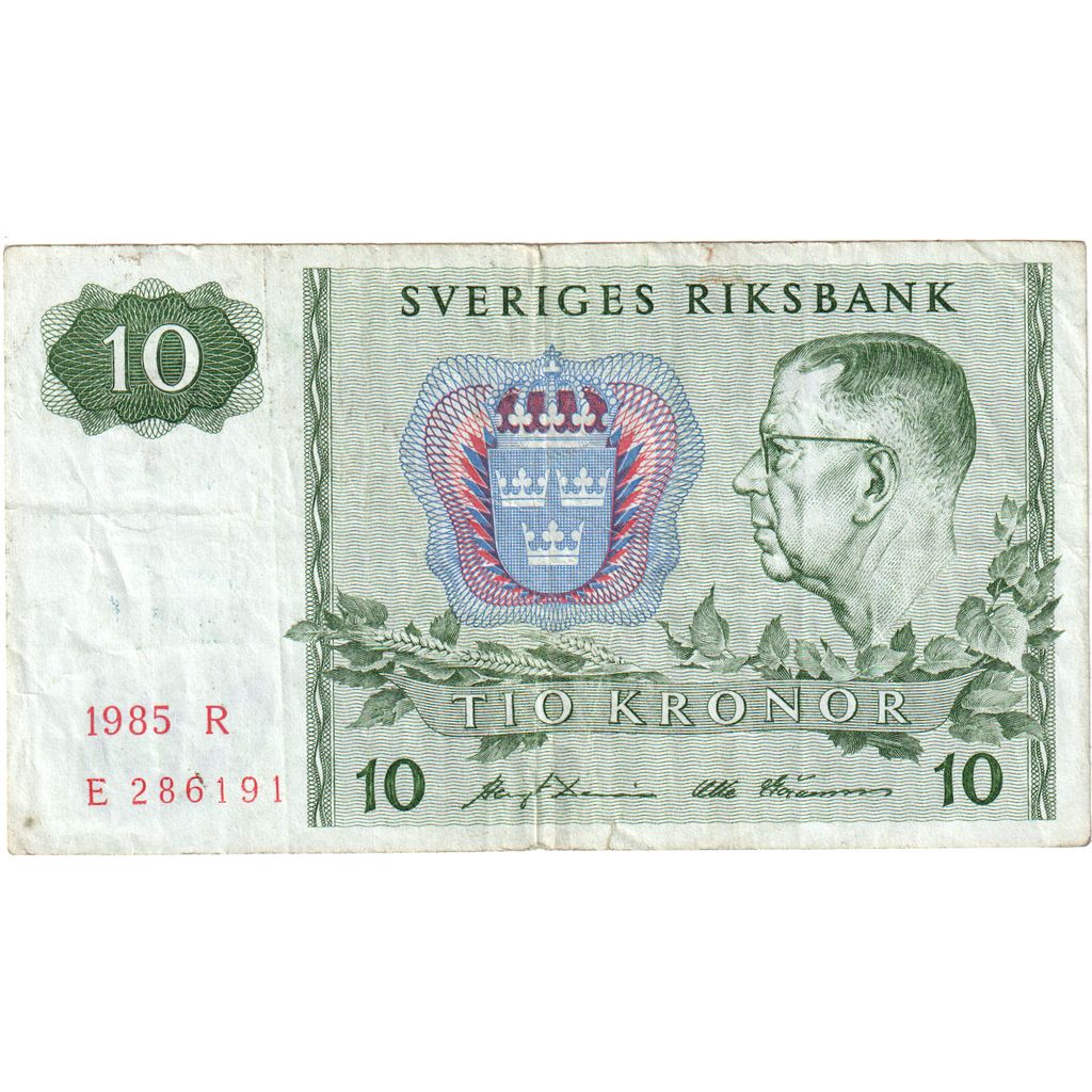 Suecia,
10 coronas,
1984