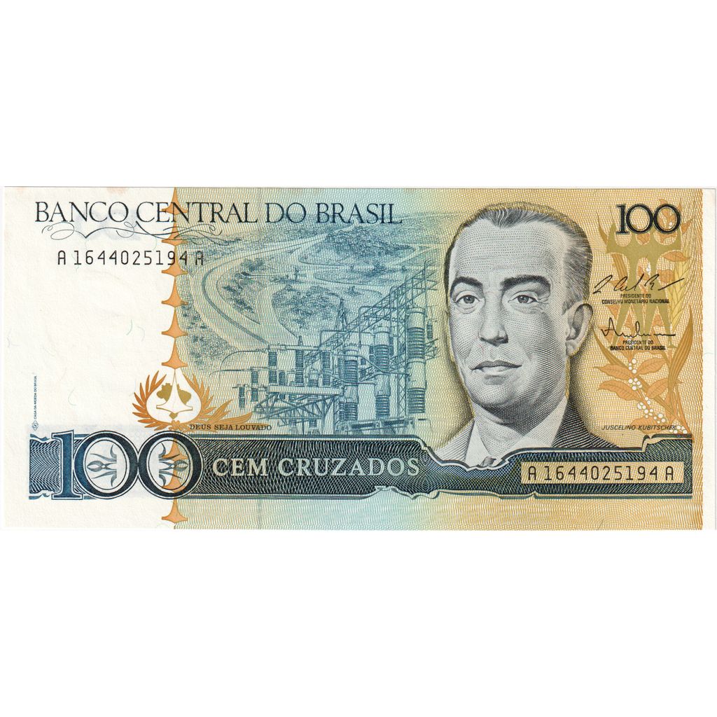 Brasil,
100 Cruzados,
UNC(65-70)
