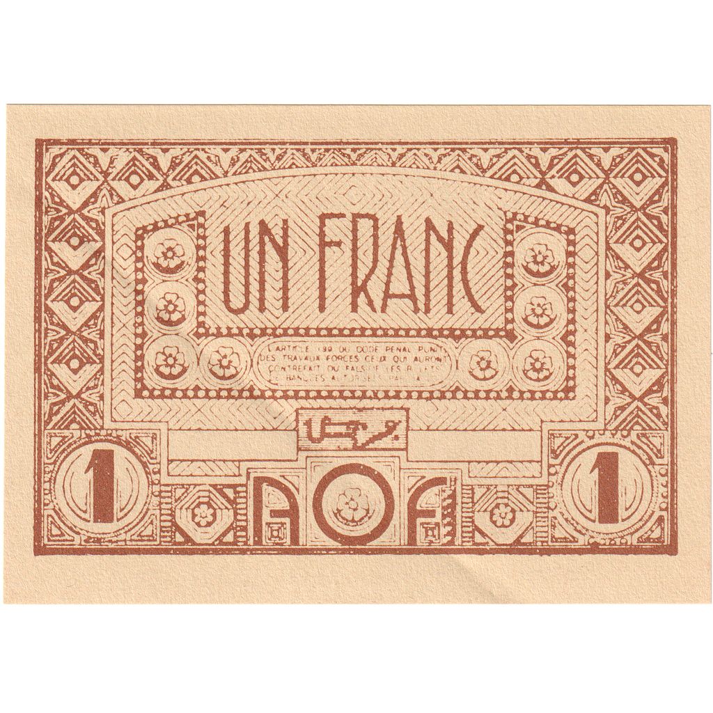 África Occidental Francesa,
1 franco,
SIN CLP(63)
