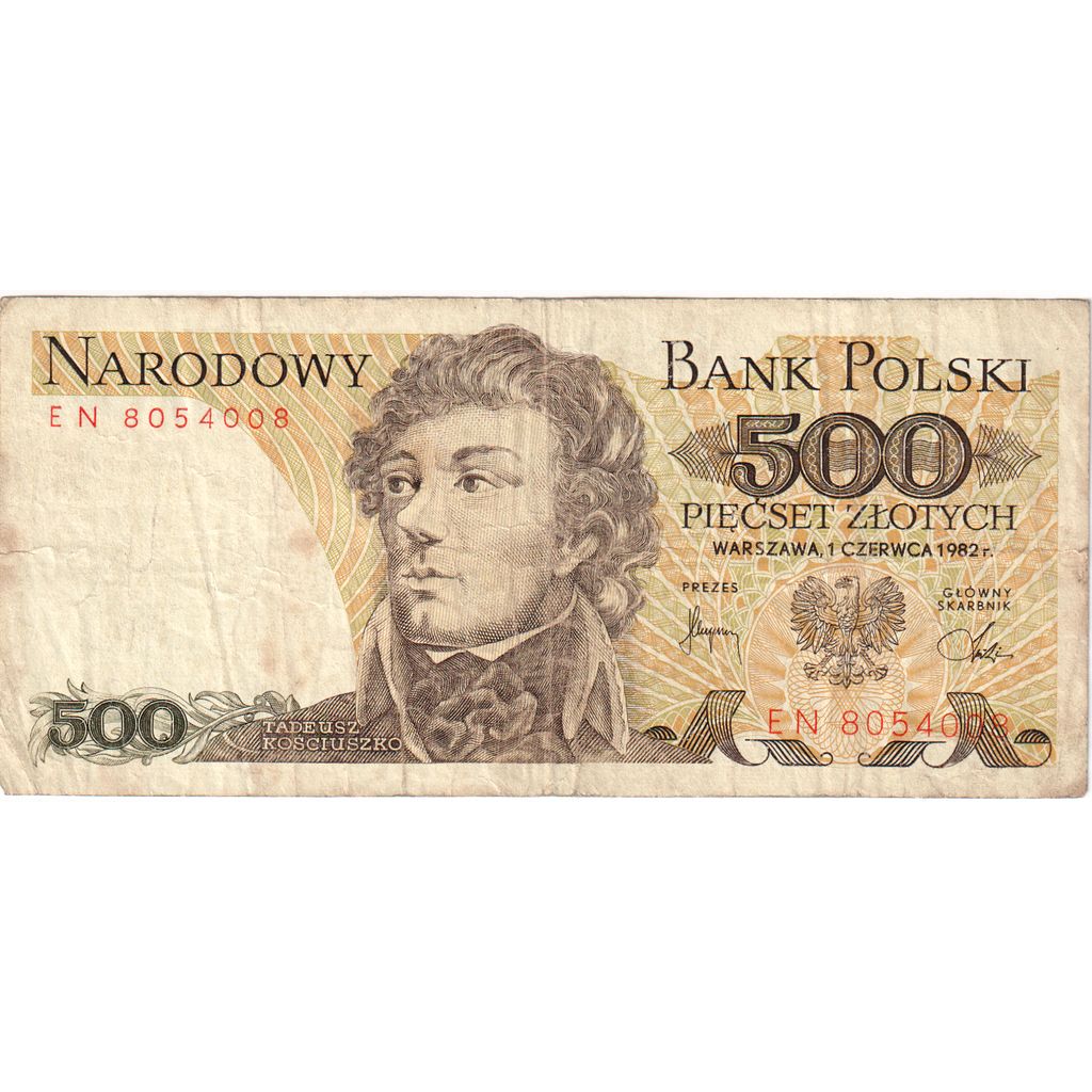 Polonia,
500 zlotych,
FV(20-25)