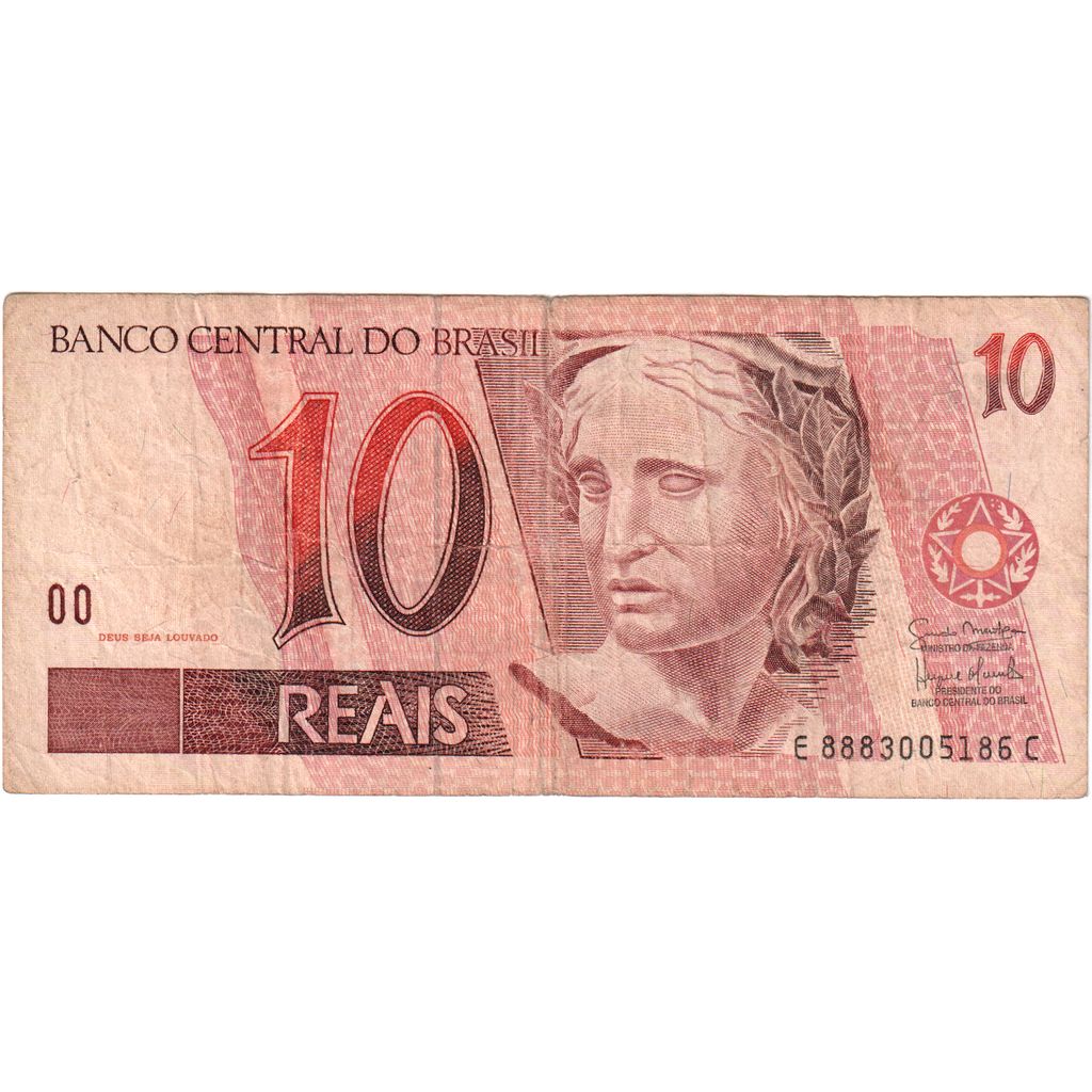 Brasil,
10 reales,
VF (20-25)
