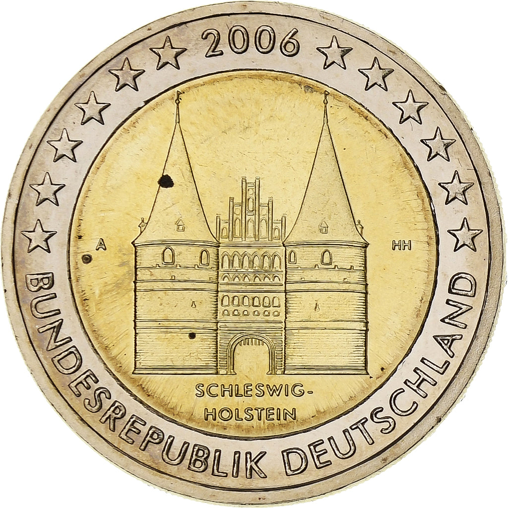 Alemania,
2 euros,
Schleswig-Holstein