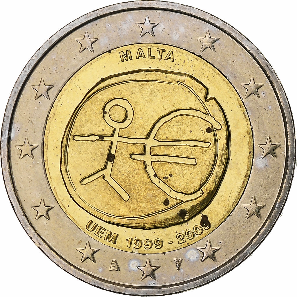 Malta,
2 euros,
Unión Económica y Monetaria