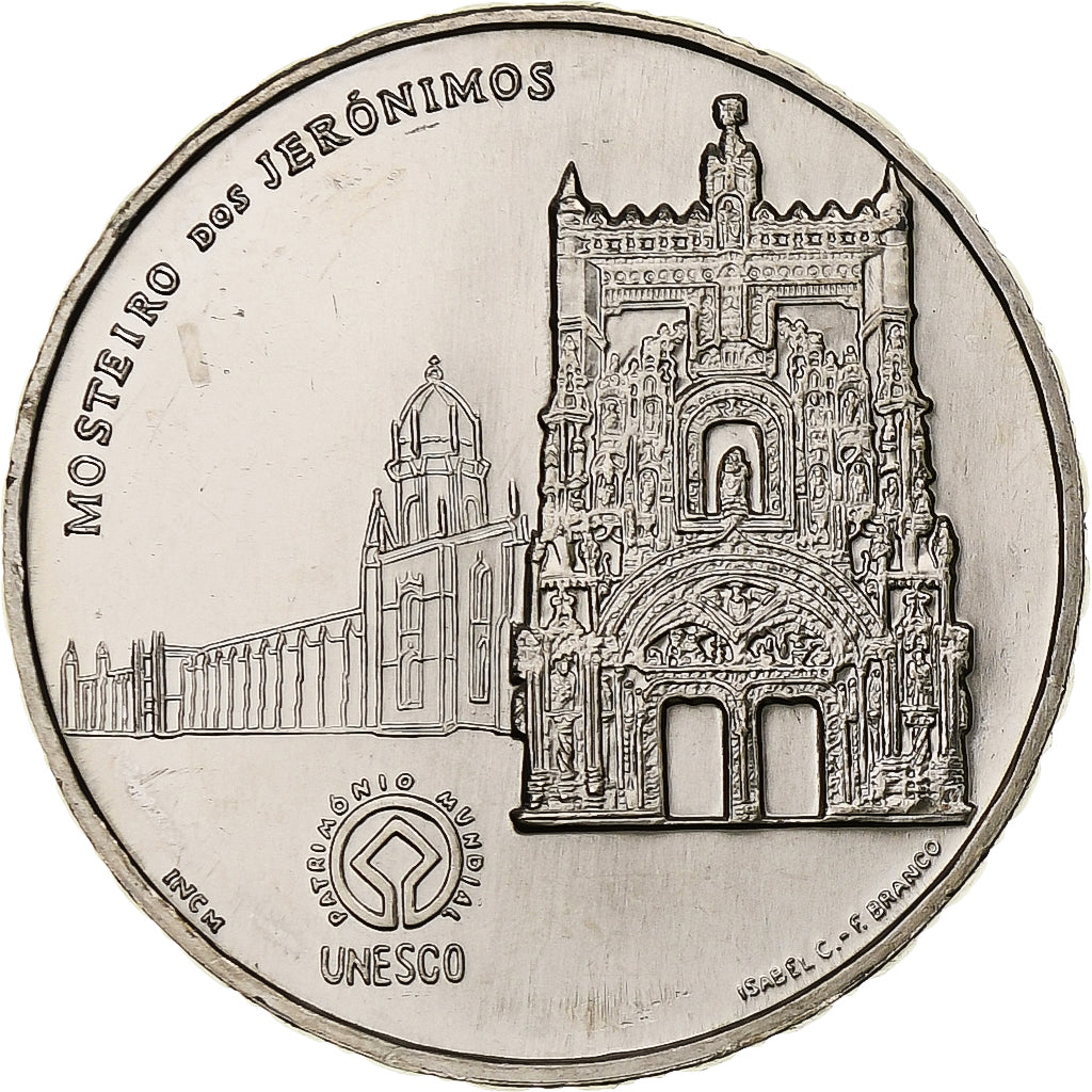 Portugal,
2-1/2 euros,
Patrimonio Mundial de la Unesco - Monasterio de los Jerónimos