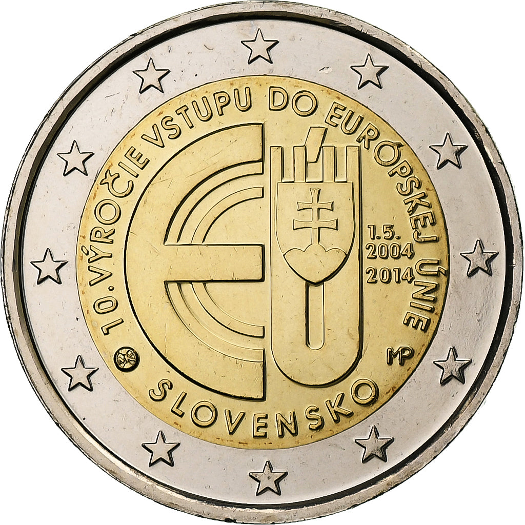 Eslovaquia,
2 euros,
10.º aniversario de su adhesión a la Unión Europea