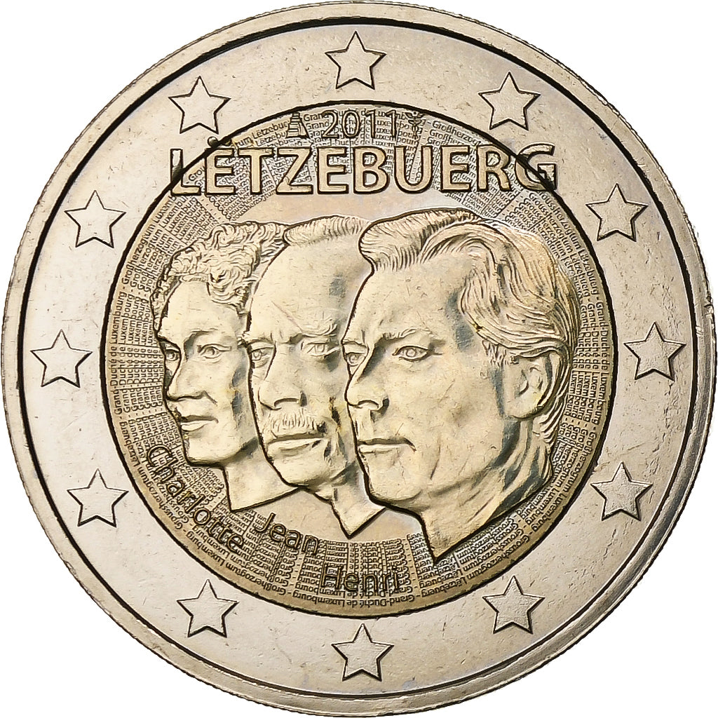 Luxemburgo,
2 euros,
Jean de Luxemburgo - Teniente Representante