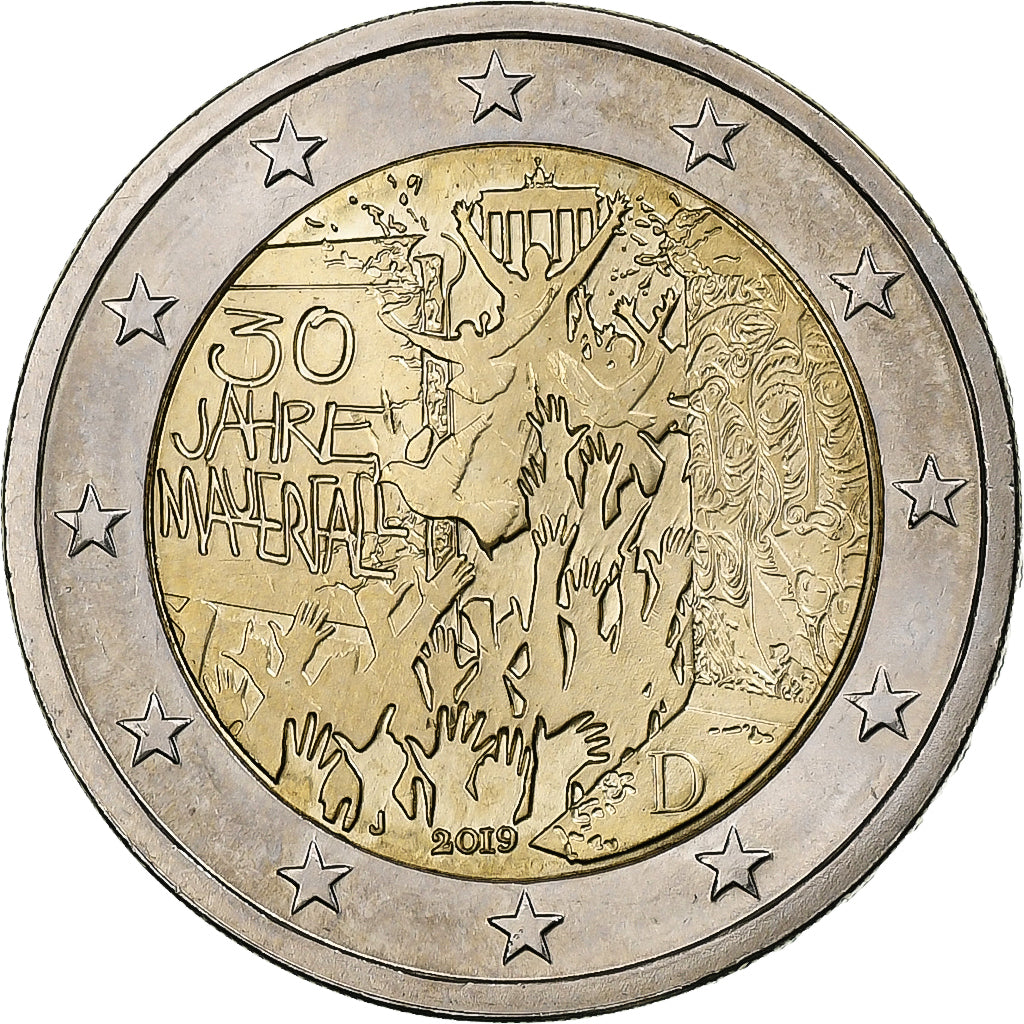 Alemania,
2 euros,
30.º aniversario