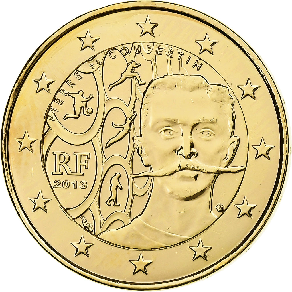 Francia,
2 euros,
Moneda de fantasía .Dorée