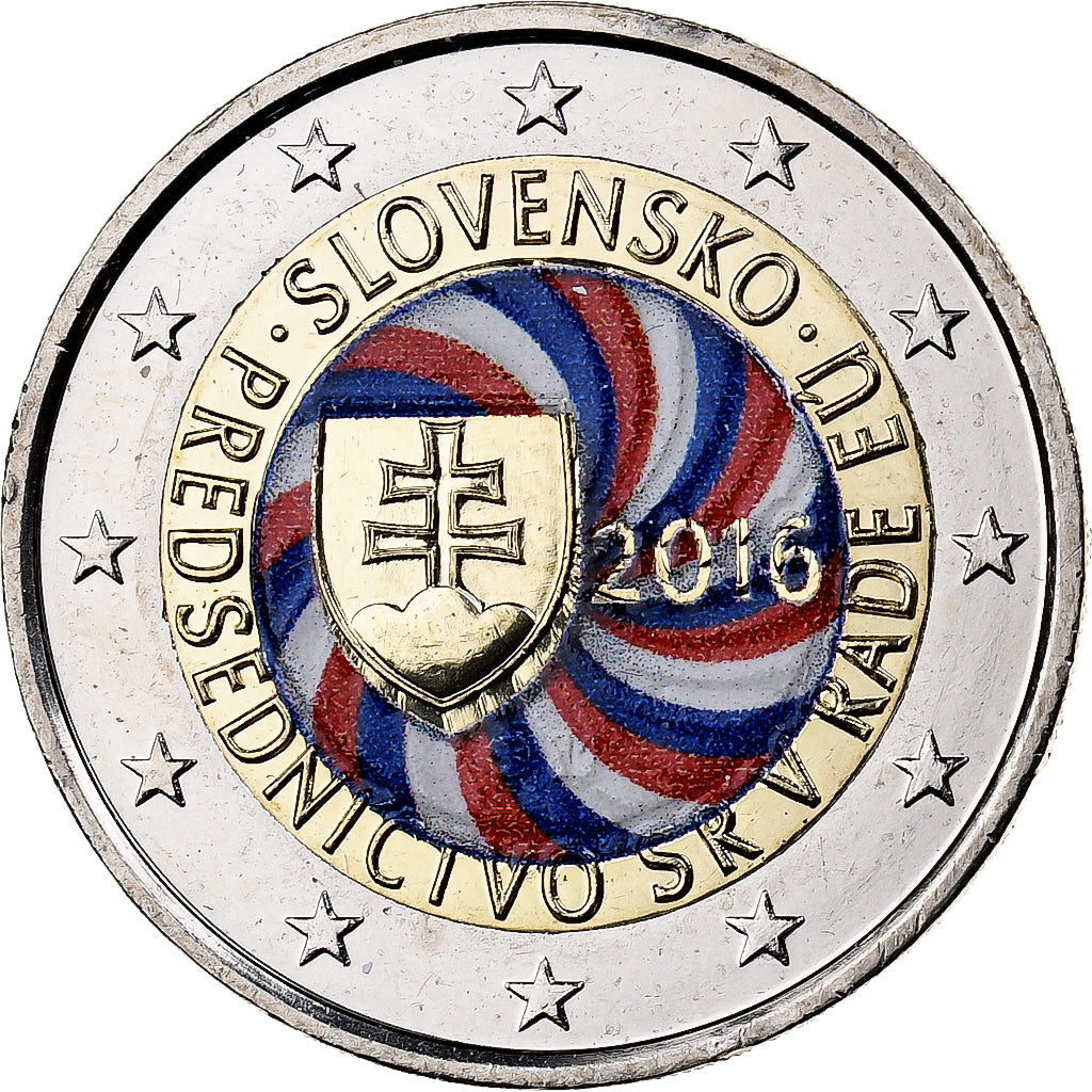 Eslovaquia,
2 euros,
Presidencia de la UE