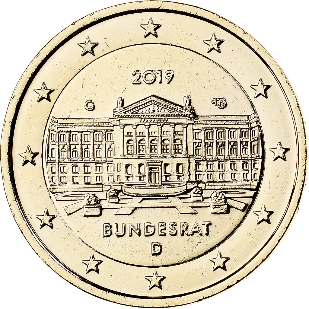 Alemania,
2 euros,
Moneda de fantasía .Dorée