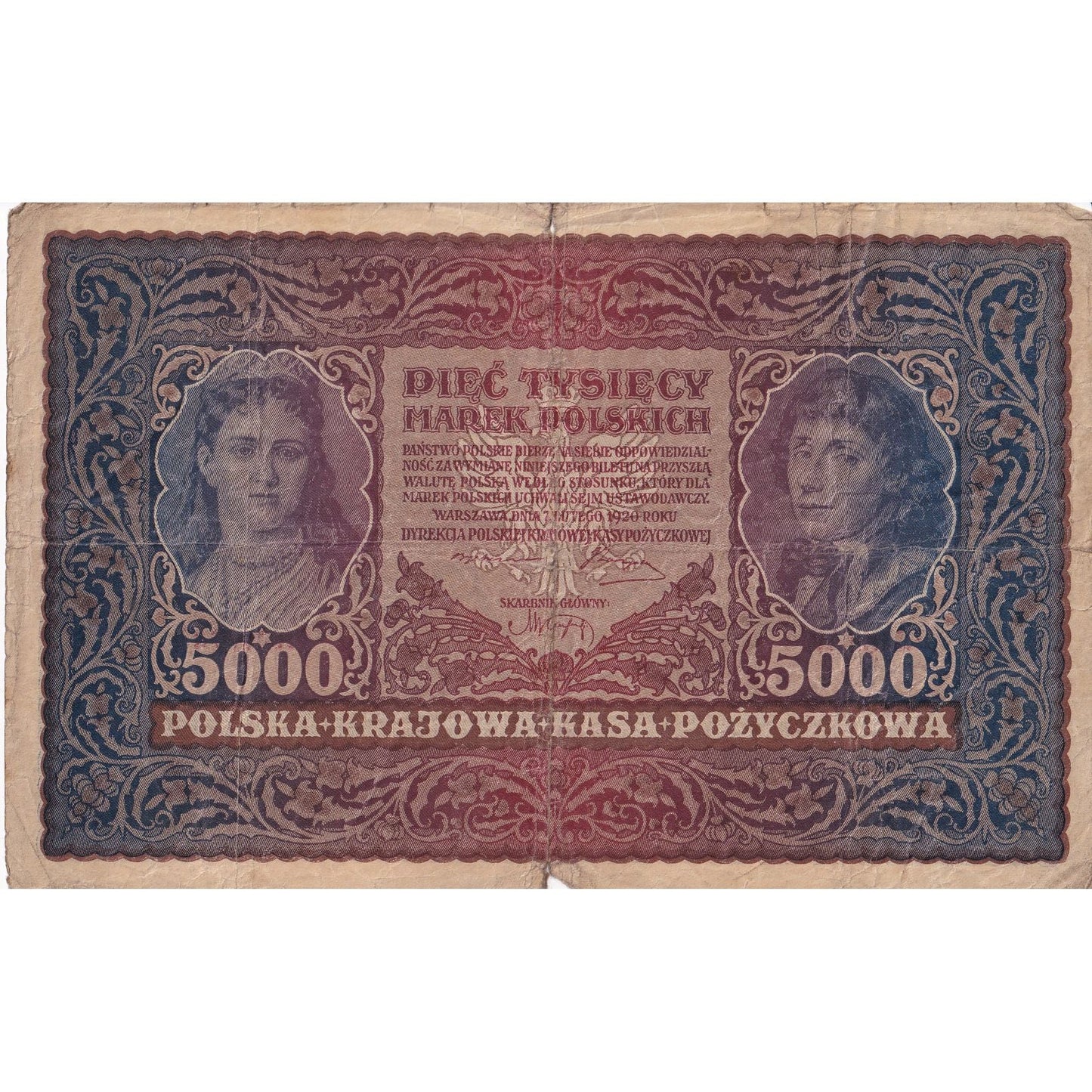 Polonia,
5000 Mark,
1920