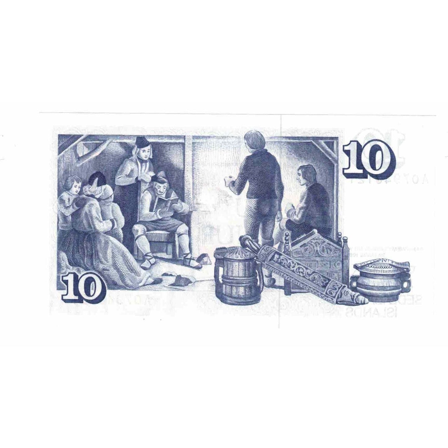 Billete de banco, Islandia, 10 coronas