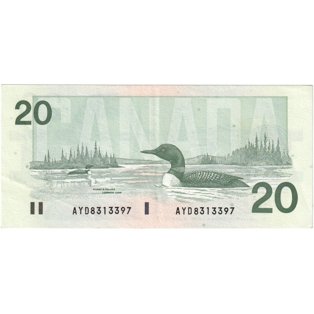 Canadá,
20 dólares,
EF(40-45)