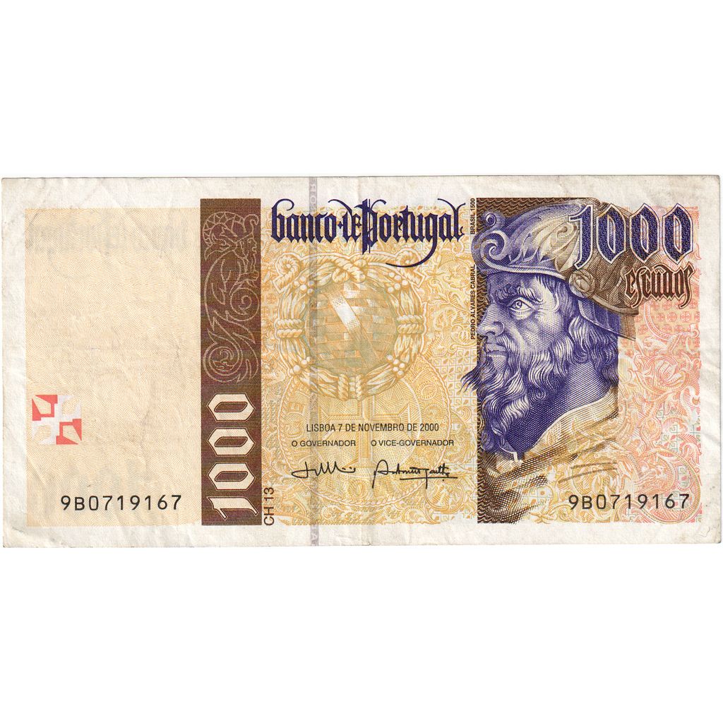 Portugal,
1000 escudos,
FE(40-45)