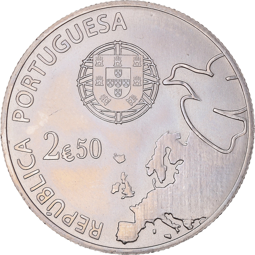 Portugal,
2,5 euros,
70 años de paz en Europa