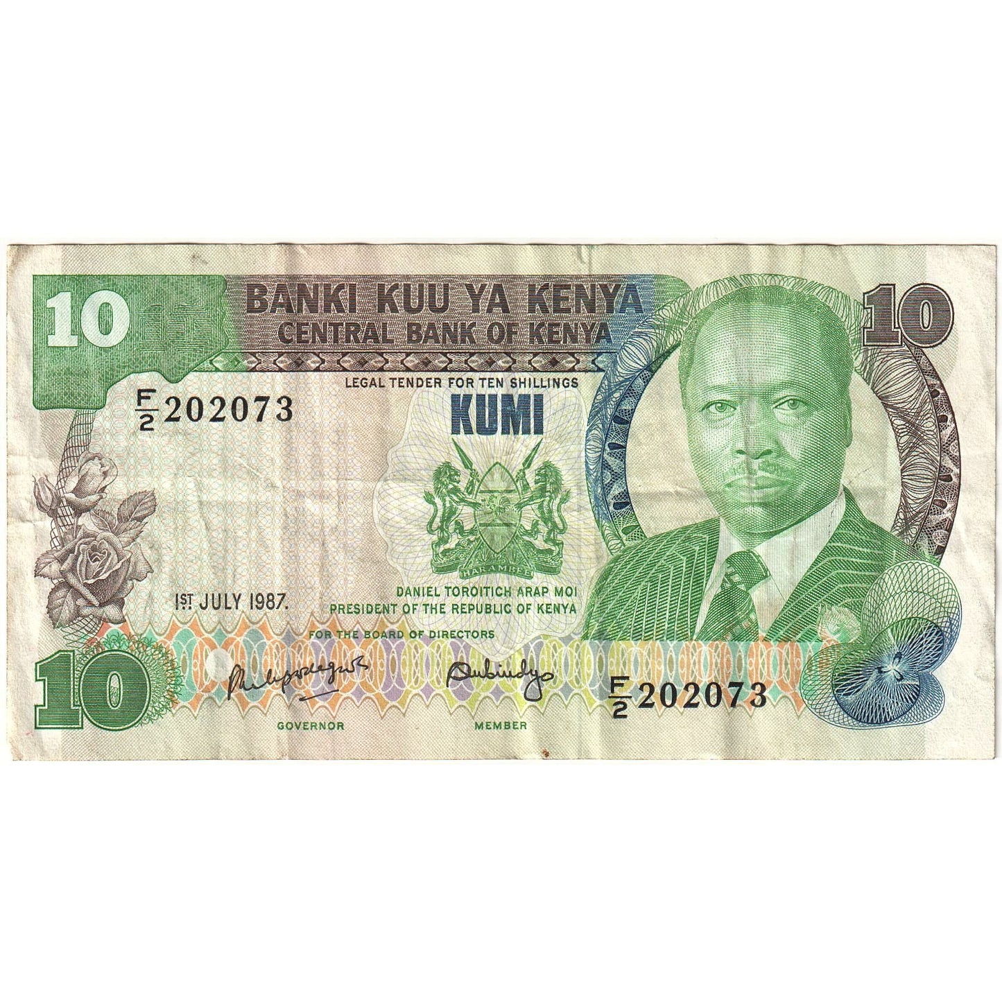 Kenia,
10 chelines,
1987