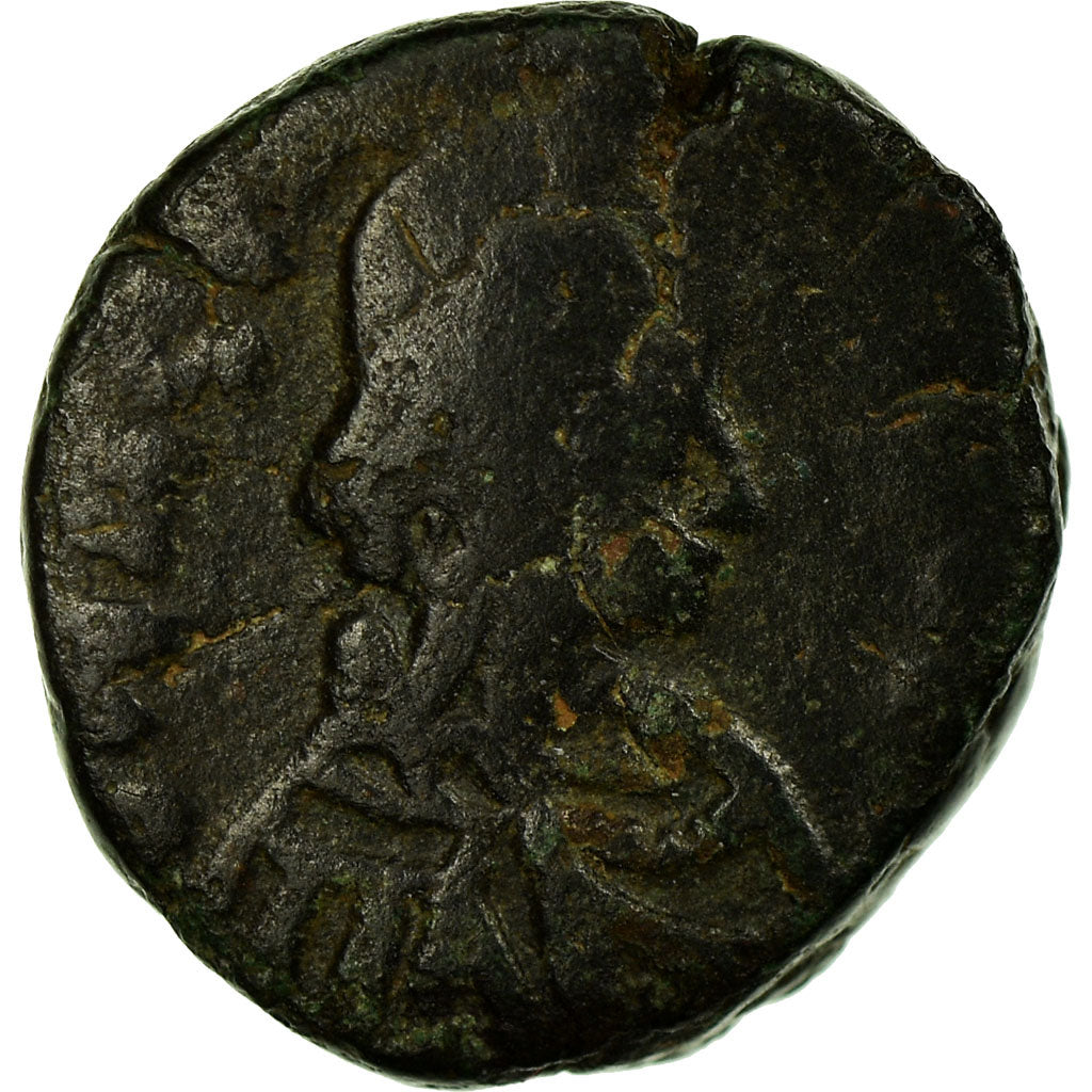 Acuñar,
Anastasio I,
media follis