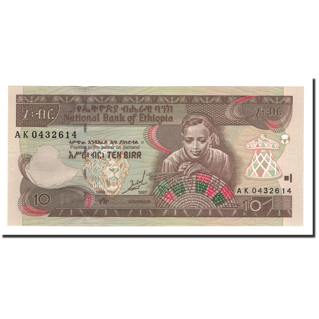 Billete de banco, Etiopía, 10 Birr