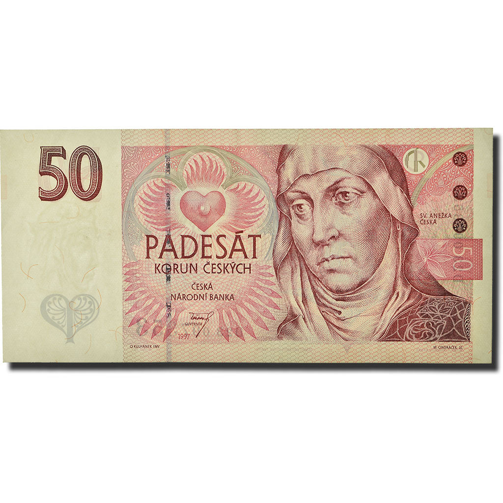 billete de banco,
República Checa,
50 coronas