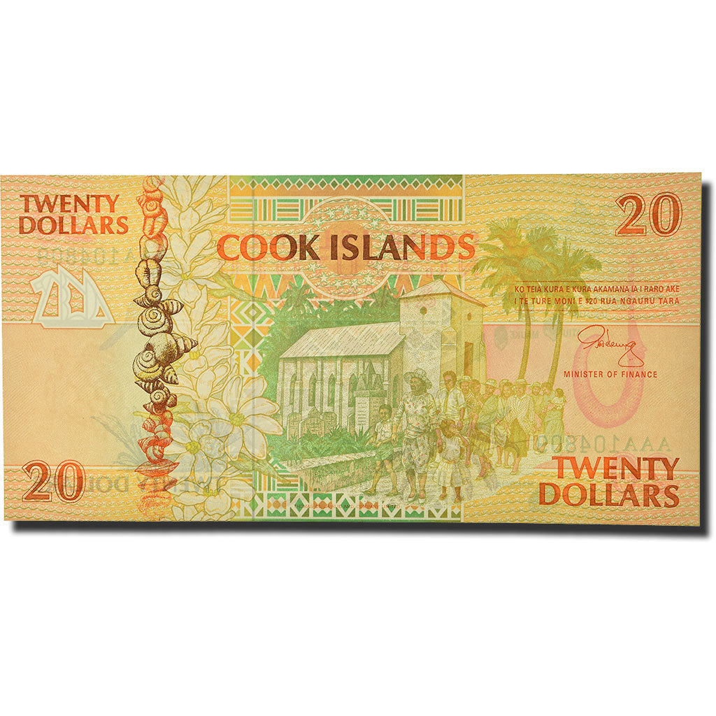 Billete de 20 dólares de las Islas Cook