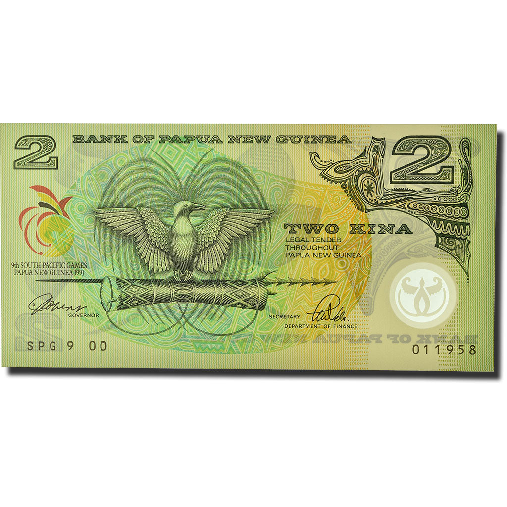 billete de banco,
Papúa Nueva Guinea,
2 quinas