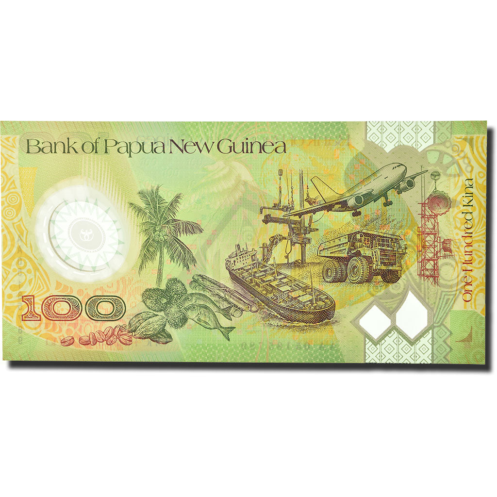 billete de banco,
Papúa Nueva Guinea,
100 kinas