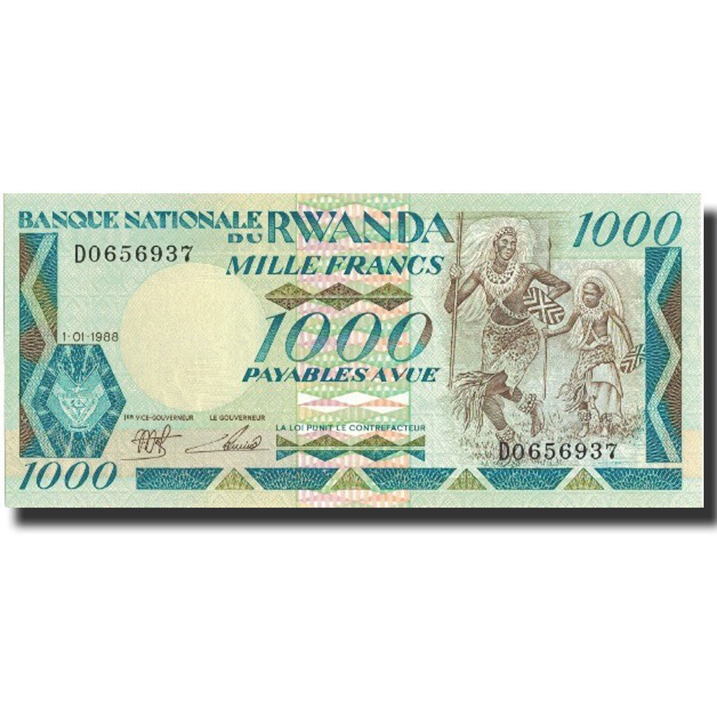 Billete de Ruanda, 1000 francos